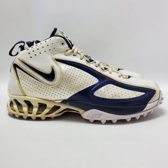 Nike Zoom Air Dri Fit 311675-141 Blue White Mid Top Sneakers Size 11.5 Very Rare
